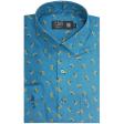 Print Blue Shirt : Ditto