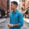Print Blue Shirt : Ditto