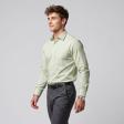 Self Design Light Green Shirt : Business
