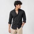 Plain Black Shirt : Slim