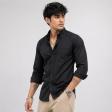 Plain Black Shirt : Slim
