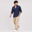 Plain Dark Blue Shirt : Slim