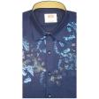 Handpainted Navy Blue Shirt : Ditto