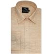 Self Design Fawn Shirt : Business