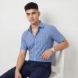 Checks Blue Shirt : Business
