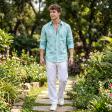 Print Blue Shirt : Ditto