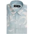 Print Blue Shirt : Party