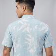 Print Blue Shirt : Party