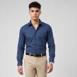 Self Design Blue Shirt : Business