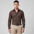 Self Design Brown Shirt : Business