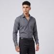 Self Design Gray Shirt : Business