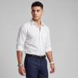 Self Design White Shirt : Business
