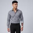 Self Design Gray Shirt : Business