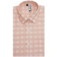 Checks Peach Shirt : Slim