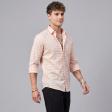 Checks Peach Shirt : Slim