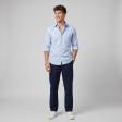 Self Design Blue Shirt : Slim