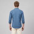 Print Blue Shirt : Slim