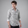 Print Gray Shirt : Slim