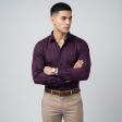 Print Maroon Shirt : Slim