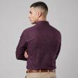 Print Maroon Shirt : Slim