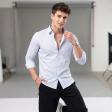Print Blue Shirt : Slim