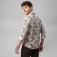 Print Brown Shirt : Slim