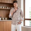 Print Brown Shirt : Slim