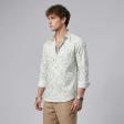Print Green Shirt : Party