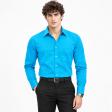 Plain Aqua Blue Shirt : Business