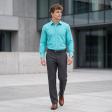 Self Design Dark Green Shirt : Business