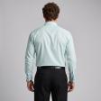 Self Design Aqua Blue Shirt : Business