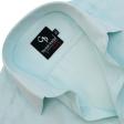 Self Design Aqua Blue Shirt : Business