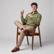 Self Design Dark Green Shirt : Business