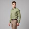 Self Design Dark Green Shirt : Business