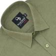 Self Design Dark Green Shirt : Business