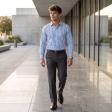 Stripes Blue Shirt : Business