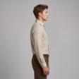 Self Design Fawn Shirt : Business