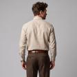 Self Design Fawn Shirt : Business