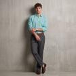 Stripes Aqua Blue Shirt : Business