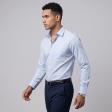 Self Design Light Blue Shirt : Business