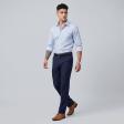 Self Design Blue Shirt : Business