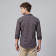 Print Brown Shirt : Slim
