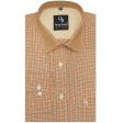 Checks Orange Shirt : Business