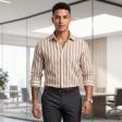 Stripes Brown Shirt : Business