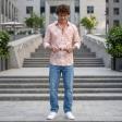 Print Peach Shirt : Party