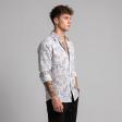 Print Blue Shirt : Slim