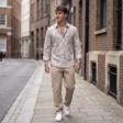 Print Light Gray Shirt : Slim