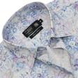 Print Blue Shirt : Party