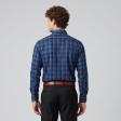 Checks Navy Blue Shirt : Business