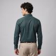 Self Design Dark Green Shirt : Business
